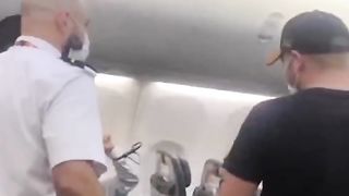 PASSENGER BEHAVES LIKE AN OUT OF CONTROL TODDLER ON A PLANE ????