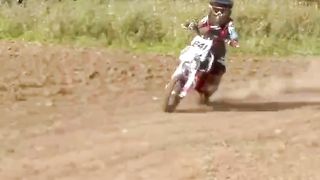 4 year old learning motocross