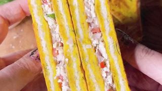 Moong Dal Chilla sandwich