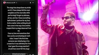 Bilal Saeed released a statement on the incident of hitting a fan's microphone in a concert