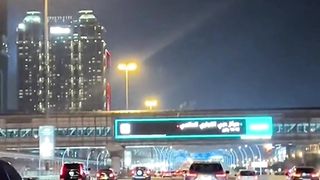 Night View Abu Dhabi Road Dubai