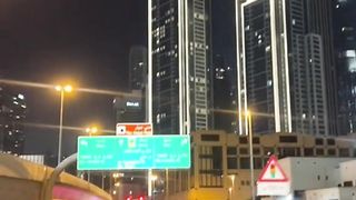Dubai Burj Khalifa Road Night View