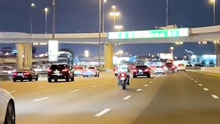 Abu Dhabi Night Road View Dubai