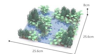 DIY Little Water Landscape Forest Jungle Park Dracaena Marginata Plant Pots Building Blocks Set Model Toy for Kids Gift