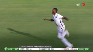 West indies beat Australia by eight RUNS in test match at Gabba