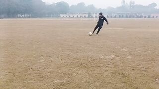 Nonstop playing.  a football