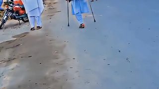 Look at this disable man