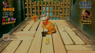 Super Mario 3D World: World 1, Screen 4, Plessie's Plunging Falls