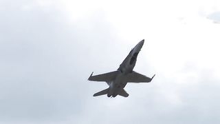 Pilot Exits Fighter Jet with Ejection Seat During Emergency