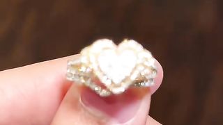 Natural Diamond & Real Gold Valentine's Day Set