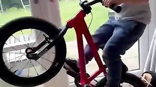 Manual machine tricks - as a 3 year old rider!!
