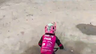 Dropping in - 12 inch Cult mini BMX bike ????