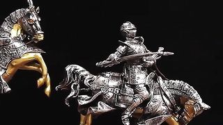 Knight Ornament, Retro Horse Statue Art Craft