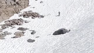watch this!summer skiing!amazing