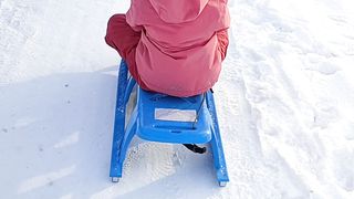 Fun with kids! #familylove #daughter #sliding #winter
