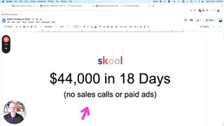 $44K in 18 days using Skool.com (no sales calls or paid )