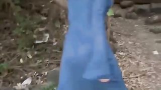 Taking the duck for a walk.