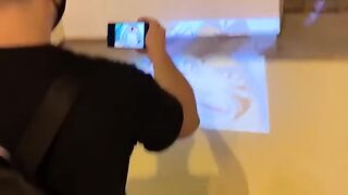 Phone flashlight projector