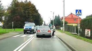 Pedestrian not much in shock
