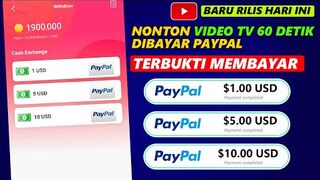 MAKE MONEY ONLINE : Nonton VIdeo TV 60 Detik Dibayar Paypal _ Aplikasi Penghasil Uang Terbaru 2024 Terbukti Membayar.