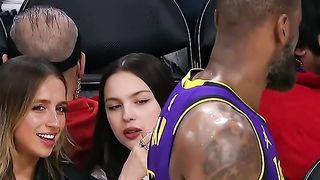 LeBron showed off for Olivia Rodrigo