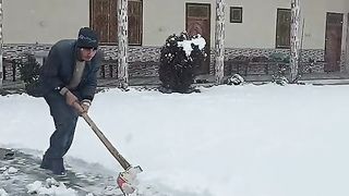 Snowfall at our village ❄️ ???? ???? ☃️ #viral #video #foryou #albilad #foryoupage #snowfall #snow