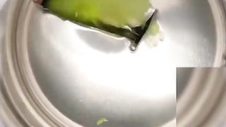 Soda can cucumber slicer