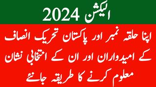 آپ نے اپنا حلقہ کیسے نکالنا ہے اور امیدوار کا انتخابی نشان کیسے ڈھونڈنا ہے، !