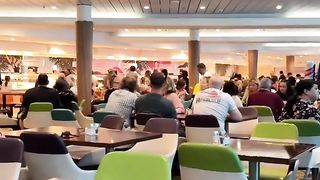 In case you ever wondered what it's like to be on a ship in a bad storm.