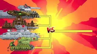 4 Bosses vs Tsar Boss - Mega Boss Hybrid-44 vs Mega Tanks