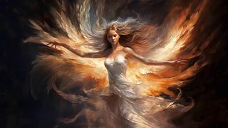 Girl angel space
