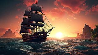 Ship-sea-ocean / Waves and Tears - Sad Piano Music