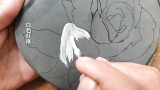 Flower stone Painting