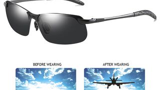 Photochromic Sunglasses Men Polarized Driving Chameleon Glasses