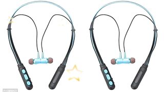 Stylish in-ear Bluetooth Wireless Neckband Headpoones with Microphone