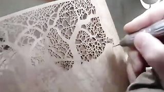 Amazing carvings of wildlife on wooden bowls
