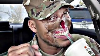 soldier with a deformed face all this to serve his country