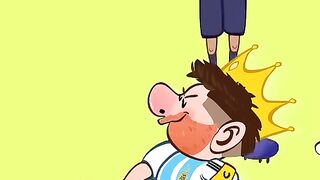 Has Messi become the king of football? Caricature