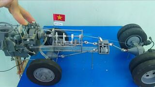 Homemade Gearbox, Engine Model from PVC _ Vang Hà