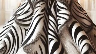 Zebra wedding dress
