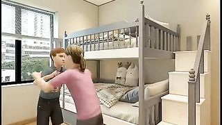 Luxury bedroom built due to brother-sister fight | 3d animation #shorts #animation #viralshorts