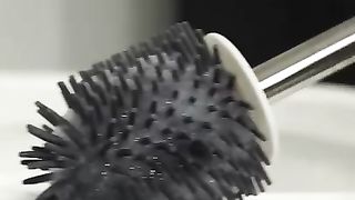 SimplyHome 2-Way Toilet Brush with Ventilated Holder with Silicone
