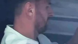 The guys met Messi at the traffic light