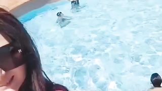 Cute baby paying with Girl