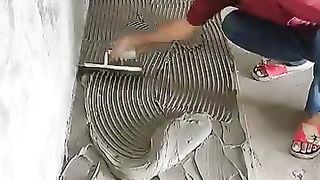 Amazing Tile Fitting Skills _shorts _youtubeshorts _design(360P).