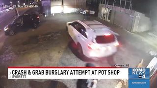Man with bear spray prevents crash-and-grab burglary at Everett pot shop.