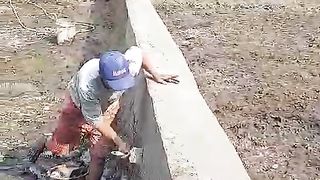 Repair kolam TANAH semi BETON❗Beginilah senam pagi petani ikan lele