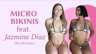 Bunny Blair _ Micro Bikinis Try-On Haul Ft. Jazmine Diaz _ Cheeky, Thong