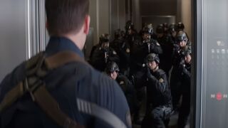 Elevator Fight Scene - Captain America Movie HD