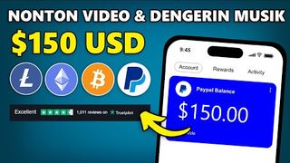 MAKE MONEY ONLINE : Nonton Video & Dengerin Musik Dibayar PAYPAL GRATIS, BITCOIN, ETH, Aplikasi Penghasil Uang Tercepat.
